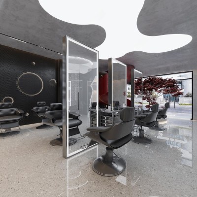 现代美容美发店3D模型下载